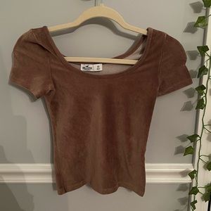 Hollister, short sleeve, beige top